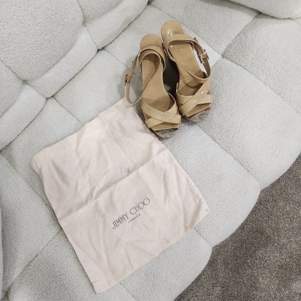 Jimmy Choo Nude Wedges